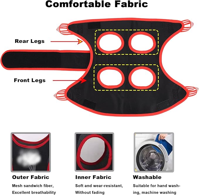 Cat Grooming Hammock Harness for Small Dogs,Pet Hammock Restraint Bag,Dog Grooming Sling for Trimming Nail and Ear/Eye Care(XS Size,6.5")-PawvioPets