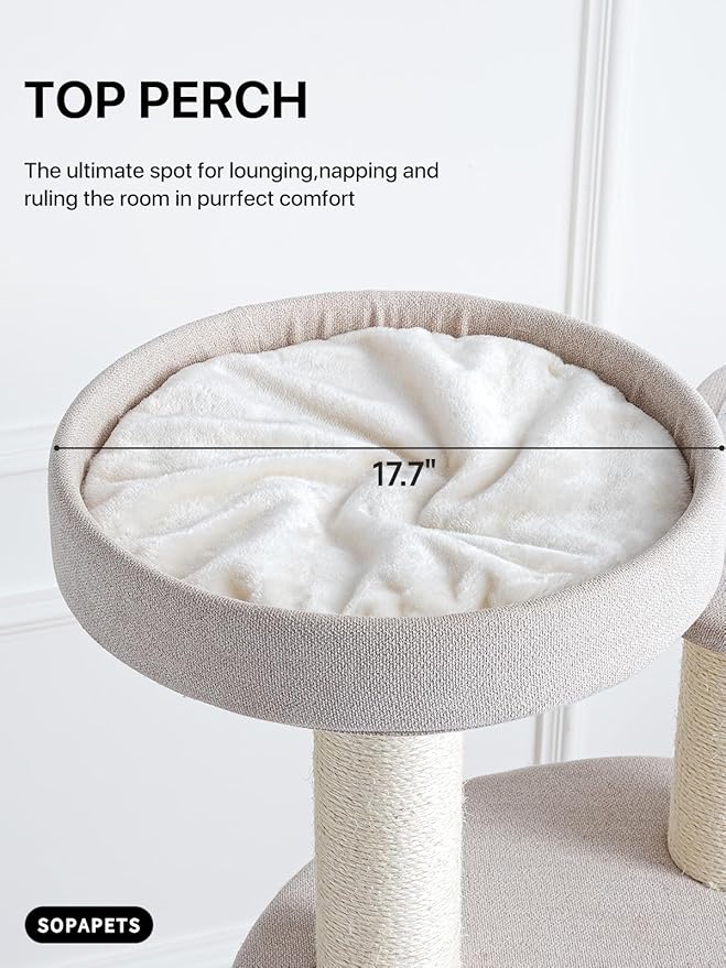 Extra Large Cat Tree for Maine Coon,65 Inches Tall Cat Tree Tower for Indoor Cats Large Adult 20 lbs,XXL Heavy Duty Luxury Sturdy Cat House with Big Hammock,Sisal Scratching Post,Condo-PawvioPets