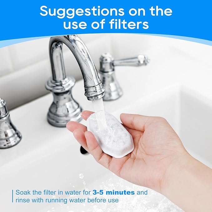 Cat Fountain Filter Replacement, Cat Water Fountain Filters Compatible with Rellaty & Fit for Neareal 3.2L/108oz Fountains, 10PCS Replacement Filters with 10PCS Sponge 10+10 Pack-PawvioPets