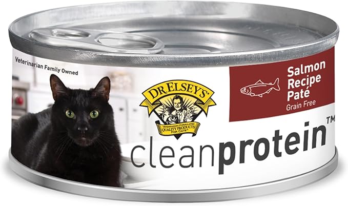 Dr. Elsey's cleanprotein Salmon Recipe Wet Cat Food, Pate 5.3 oz cans (Pack of 24)-PawvioPets