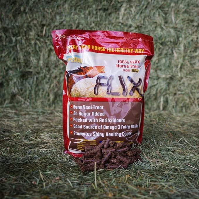 Flix 9 lb, 100% Flaxseed Healthy Treats for Horses, High in Omega-3-PawvioPets