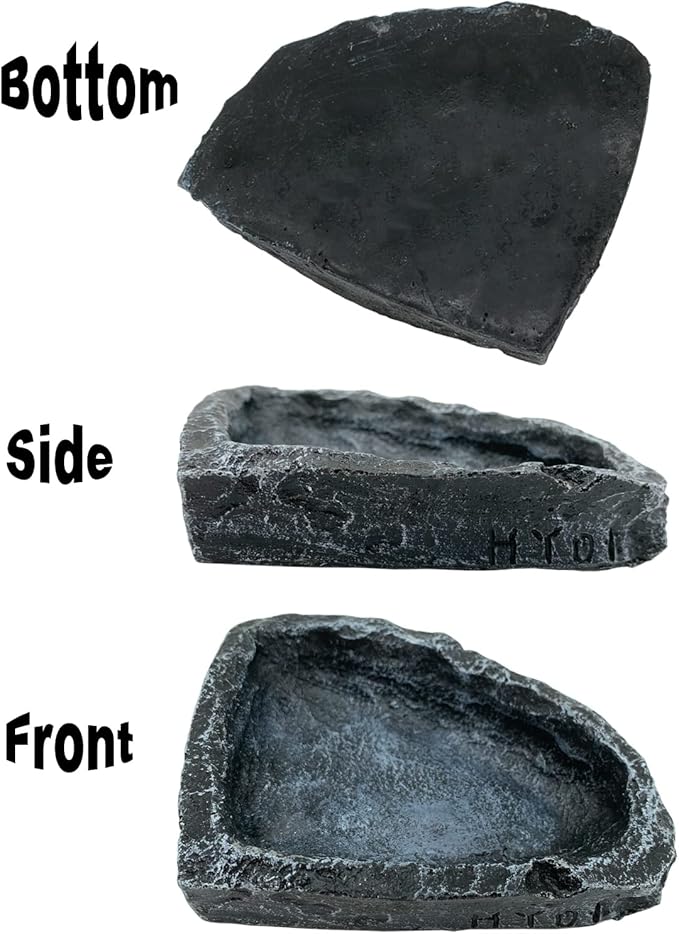 2 Pack Reptile Feeding Dish Corner Bowl, Reptile Water Dish Food Bowl Feeding Terrarium Bowls for Bearded Dragon Lizard Frog Gecko Tortoise Hermit Crab-PawvioPets