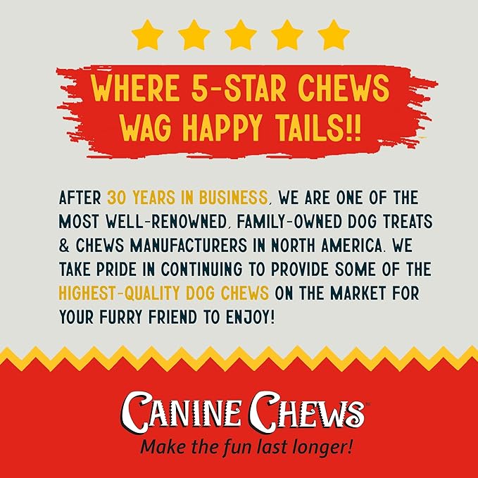 Canine Chews 8-9" Retriever Rolls for Large Dogs - Pack of 15 All-Natural Beef Hide Dog Chews for Aggressive Chewers - 3.7 lb.-PawvioPets