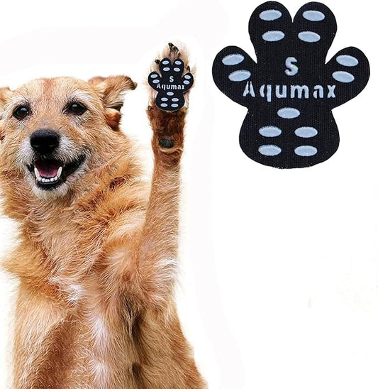Dog Anti Slip Paw Grips Traction Pads,Dog Feet Stickers with Stronger Self-Adhesive Paw Pad Provide Traction for Senior, Injured Dogs,12 Sets (48 pcs) S Black-PawvioPets