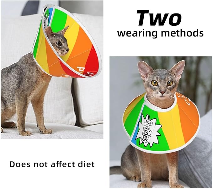 Custom Cat Cone Collar Soft Post-Surgery Comfort Pet Recovery Collar for Wound Care Adjustable Pet Donut Collar-PawvioPets