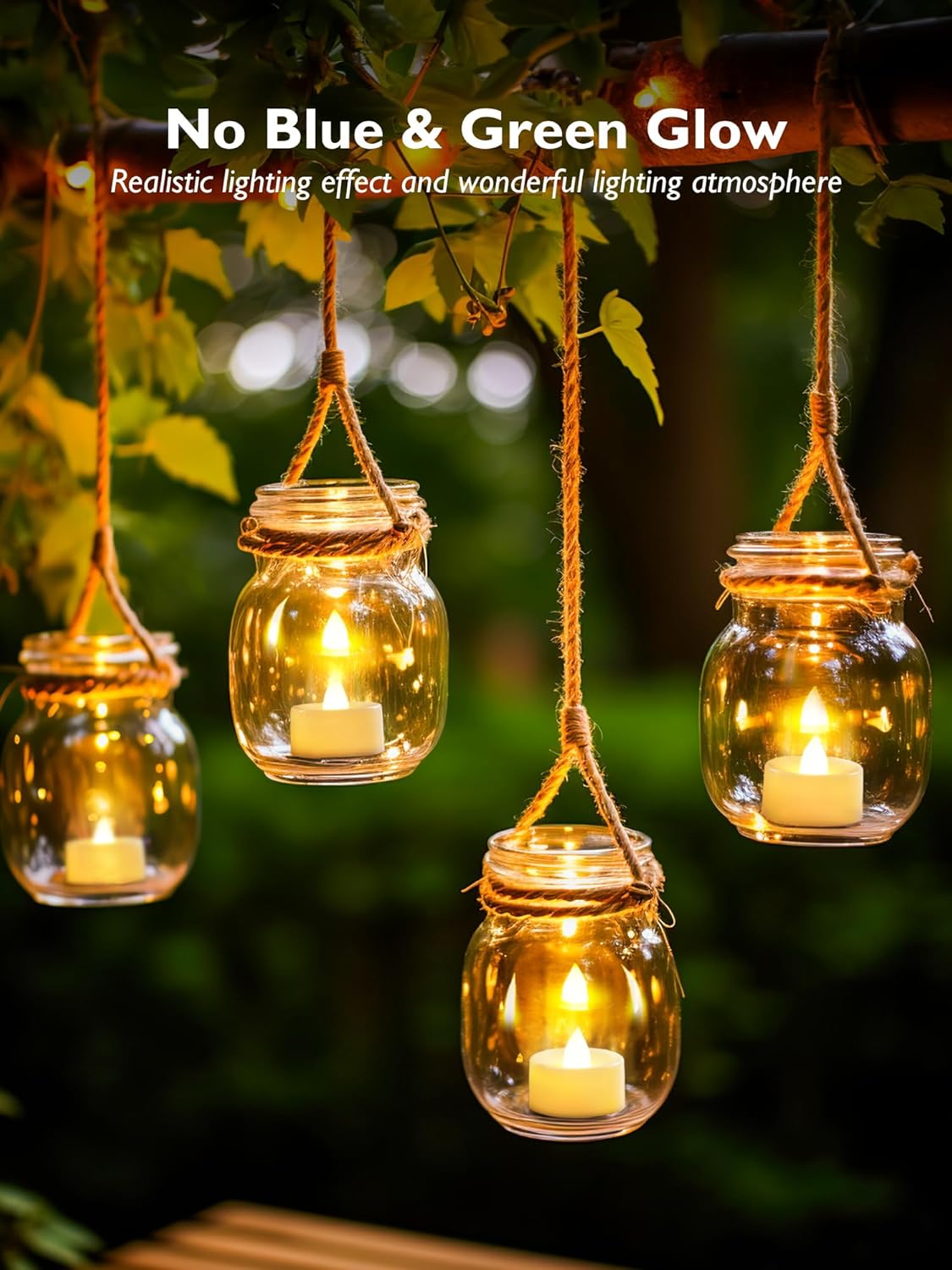 BEICHI Flameless Candles, 24Pack Battery Operated Candle, LED Tea Lights Candles Battery Operated, Flickering Fake Votives for Wedding Party Home Decor- Warm White, Ivory Base