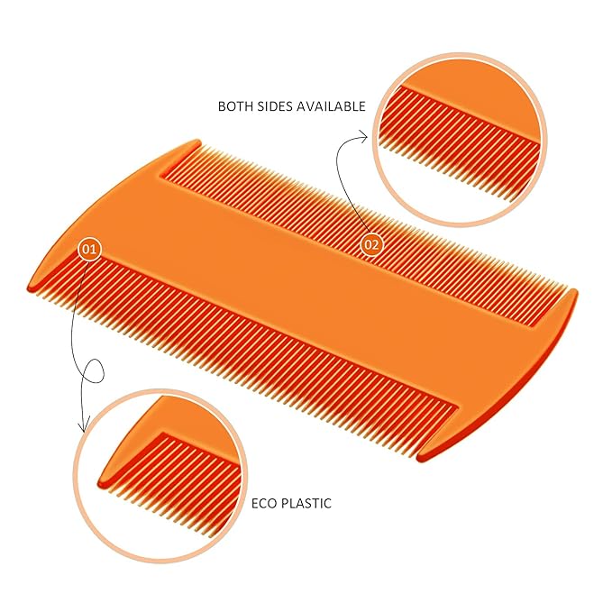 6 Pieces Pet Lice Combs Dog Grooming Flea Cat Tear Stain Comb for Removal Dandruff, Hair Stain, Nit(White, Yellow, Green, Purple, Orange, Dark Blue)-PawvioPets