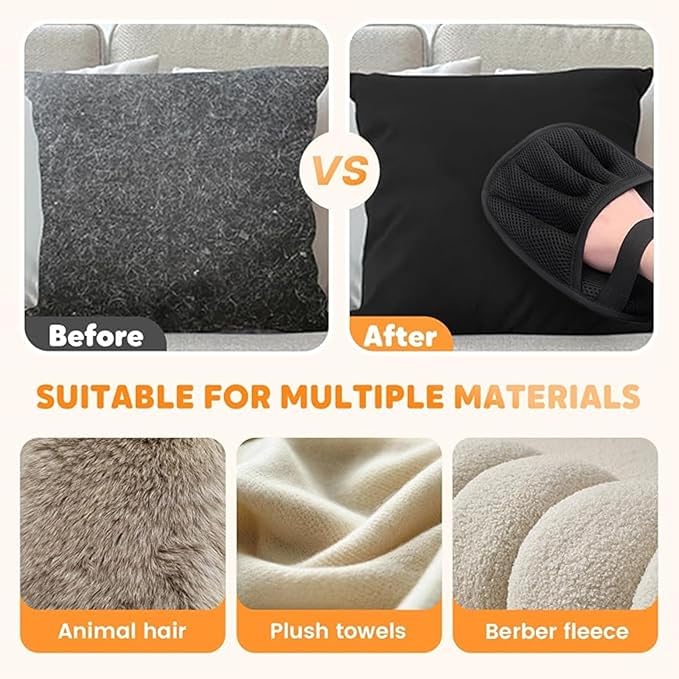 5-Pack Pet Hair Removal Gloves,Electrostatic Pet Hair Remover Tool,Dog Hair Remover Furniture Reusable & Washable Grooming Mitts,Lint & Fur Remover for Clothes, Carpets, Car Seats-PawvioPets