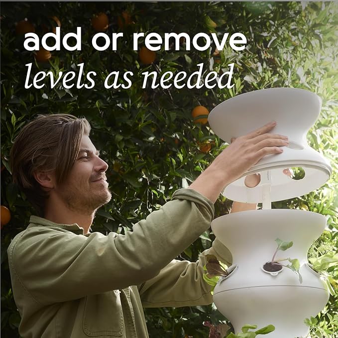 Farmstand Starter Kit + 30 Seedling Credits | Family Hydroponic Growing System Kit | Self-Watering Outdoor Vertical Garden Planter Tower | 5ft 5in | Made in USA-PawvioPets