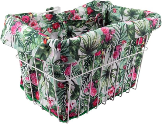 Cruiser Candy Bike Basket Liner Waterproof, Universal Fit for Most Bike Baskets, Stylish 2in1Tote, Bike Basket Cover, EBiKE Front Wire Or Wicker Bike Baskets Fits Up to 15x12x10-PawvioPets