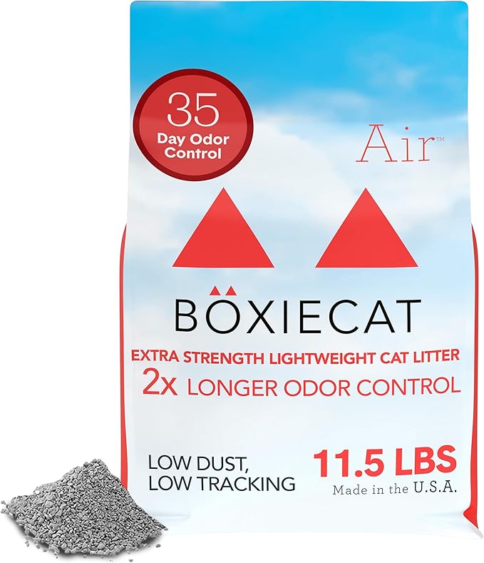 Boxie Extra Strength Cat Litter, Lightweight 35-Day Odor Control, Clumping, 11.5lb-PawvioPets
