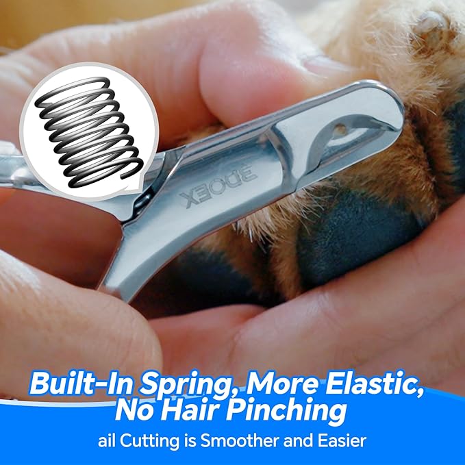 Dog Cat Nail Clippers for Large Dogs Heavy Duty Dog, Professional Stainless Steel Pet Nail Trimmers, Sharp & Safe with Ergonomic Handle, Built-in Nail File-PawvioPets