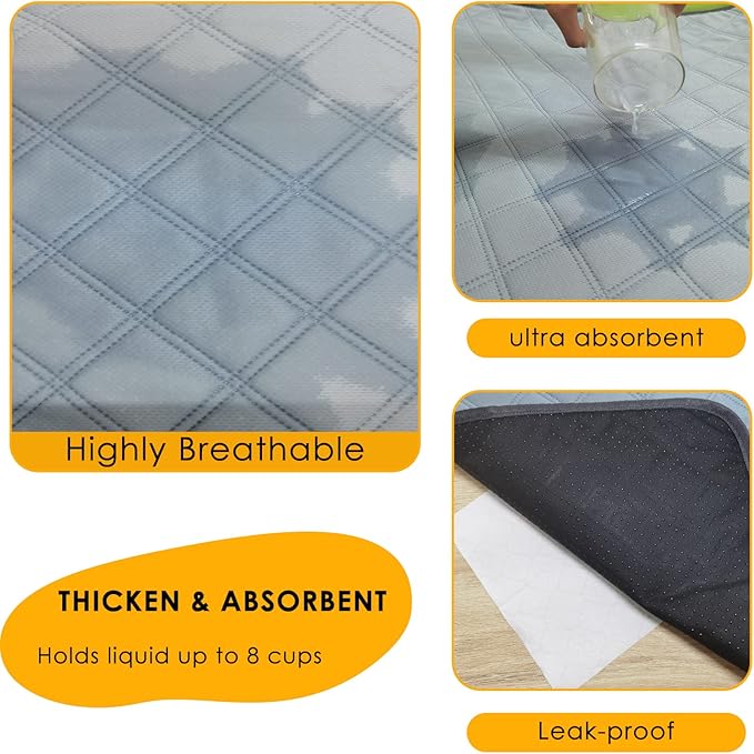 2 Pack Guinea Pig Cage Liners for C&C 2x3 Habitat Washable Guinea Pig Bedding Super Absorbent | Waterproof | Non Slip| Reusable Guinea Pig Pee Pads for Small Animals Cage - 41.3" x 27.6"-PawvioPets