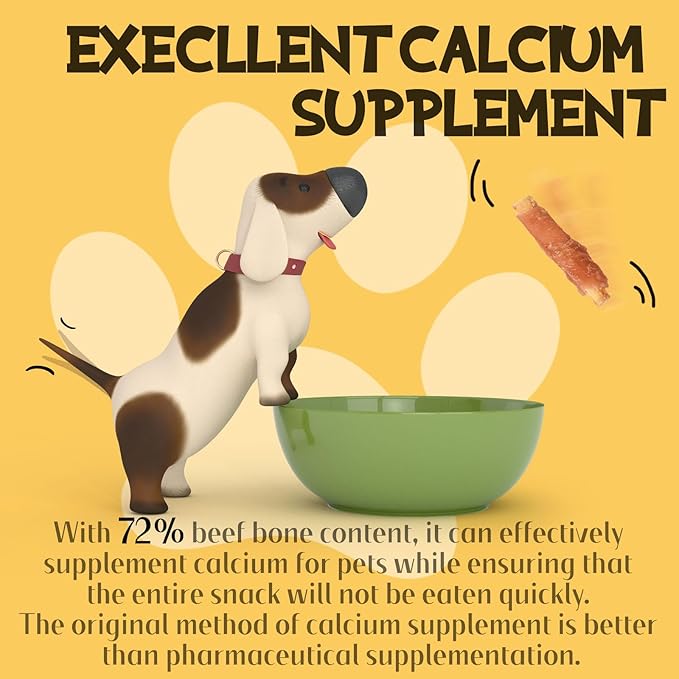 ASMPET Dog Treats Chews, Chicken Wrapped Beef Cartilage, Rawhide Free & Grain Free Dog Snacks 10.6 oz-PawvioPets