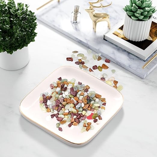 2.5lbs Pebbles for Indoor Plants, 3/8 Inch Small Rocks for Potted Plants, Succulents, Vase Fillers, Cactus Planters, Bird Bath, Fountain, Outdoor Garden Landscaping-PawvioPets