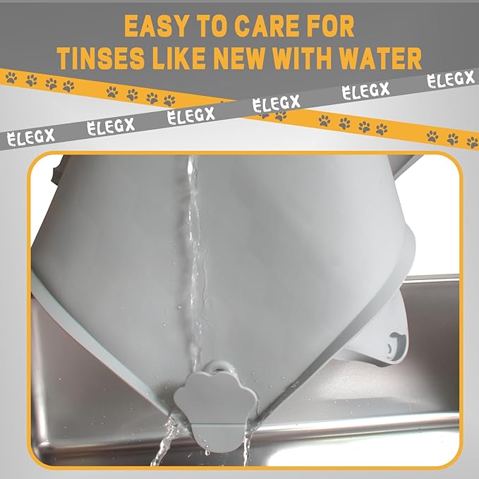 ELEGX Pee Pads Tray 30 X 36 Inches, Silicone Dog Bedpan Tray, High Edge Puppy Pad Holder Tray for Easy to Clean and Spill Free Dog Bedpan Training Pad Tray with Fixing Buckle-PawvioPets