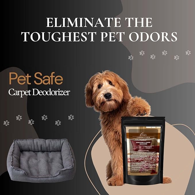 Cashmere Cedar Carpet Freshener Powder: Powerful Odor Eliminator for Home, Upholstery Deodorizer, Carpet Deodorizer, Pet Urine, Cat Litter Box - Cashmere Cedar Fragrance.-PawvioPets