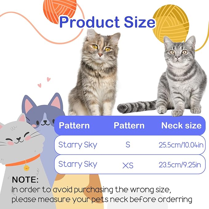 2Pcs Cat Conical Collar Soft Adjustable Cat Collars Water Proof Recovery Collar Prevent Licking Protective Foldable Easy to Eat Drink for Cats Kittens Puppies (Blue S XS)-PawvioPets