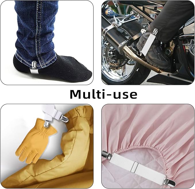 Adjustable Boot Straps Pant Stirrups Clips Boot Clips-PawvioPets