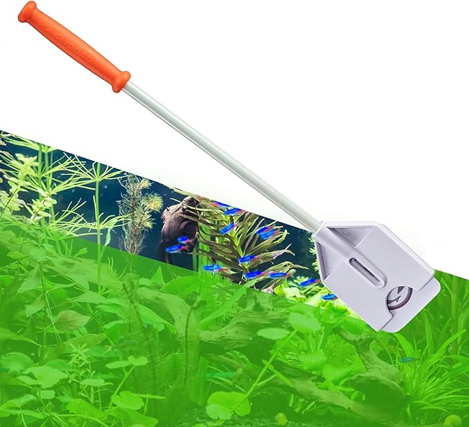 FL!PPER Flipper Platinum Aquarium Algae Scraper | Glass & Acrylic Tank Cleaner with Serrated Blade for Efficient Aquarium Maintenance (12” Nano)-PawvioPets