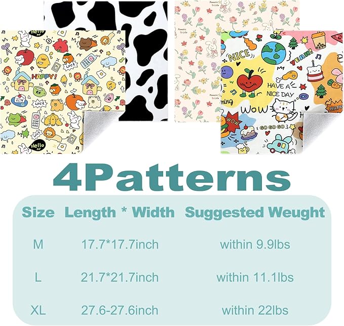 Cat Grooming Wrap, 2pcs [XL] Cat Restraint Wrap for Nail Clipping, Ear Cleaning, and Teeth Brushing, Self-Adherent, Anti-Bite, Anti-Scratch, Anti Scratch, Cow White+Colorful Graffiti-PawvioPets