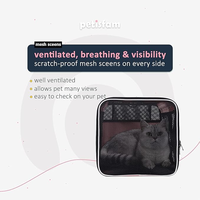 Easy Top Load Large Cat Carrier for Large and Medium Cats, Small Dogs. Easy to get cat in, Carry, Storage, Clean and Escape Proof, Pink-PawvioPets