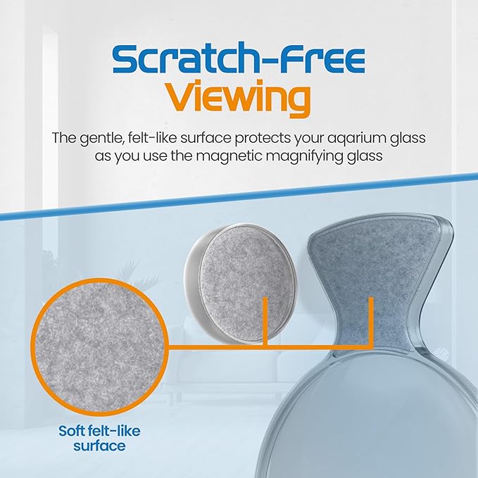 Flipper DeepSee 4" Viewer - Filter Clear Lens and Aquarium Magnetic Magnifier - Fish Tank Magnifying Glass for Coral Reef Aquarium - Magnetic Magnifying Glass Ideal for Photography - Clear-PawvioPets
