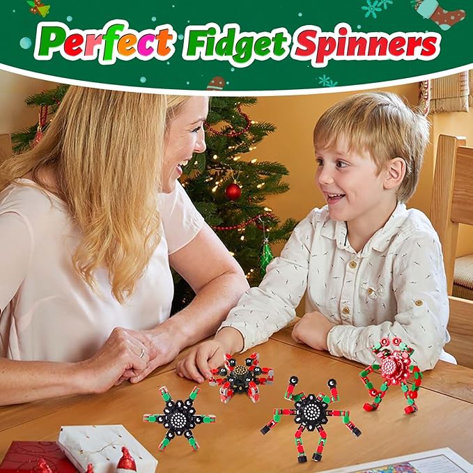 Fidget Spinners for Kids and Adults Christmas Fidget Toys Gifts, Stress Relief Sensory Toys for Boys and Girls Fingertip Gyros for ADHD Autism for Kids Birthday Gifts-PawvioPets
