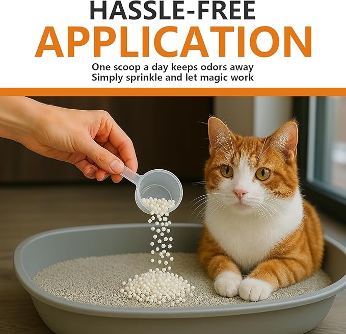 Cat Litter Deodorizer - Advanced Fragrance-Free Odor Control for Sensitive Cats - Reduces Scooping, Extends Litter Use - Hypoallergenic Formula Ideal for Multi-Cat Homes-PawvioPets