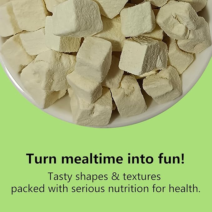 Freeze-Dried Tofu Hamster Treats, Grain-Free & Healthy Chews, High Protein Natural Snacks for Small Pets, Rabbits, Gerbils, Mice Degus, Chinchilla, 4.5 oz Pack-PawvioPets