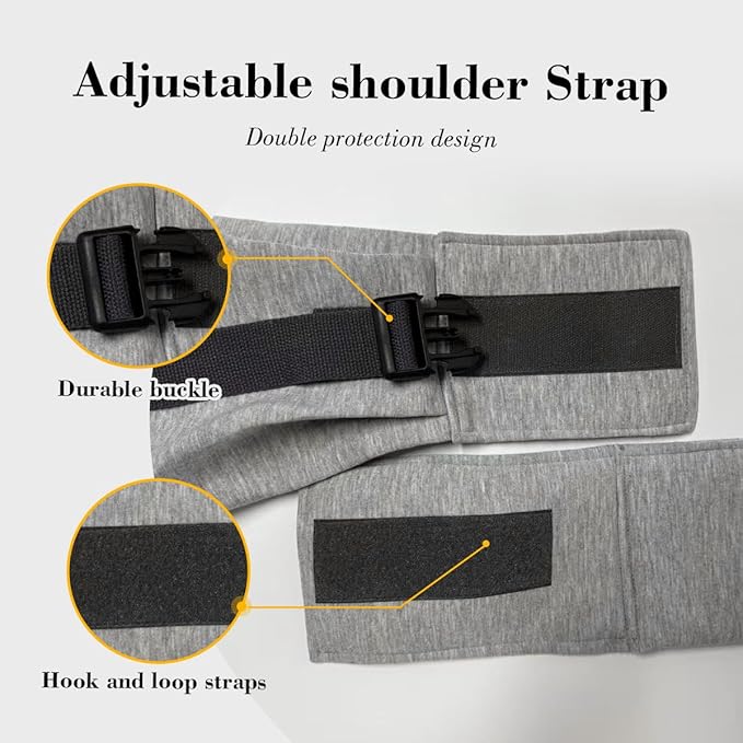 Dog & Cat Carrier Sling, Adjustable Soft Padded Shoulder Puppy Carrier, Hands-Free Dog Carrier Bag with Double Safety Buckles Premium Material for Outdoor Travel (Light Gray, M)-PawvioPets