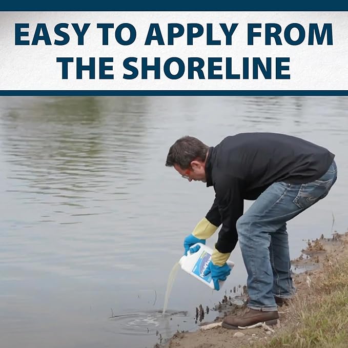 Airmax PondClear Liquid Bacteria for Lakes, Ponds & Water Garden Treatments, Natural Bio Clarifier & Cleaner for Crystal Clear Water, Remove Nutrients & Noxious Odor, Fish, Pet & Plant Safe, 1 Gallon-PawvioPets