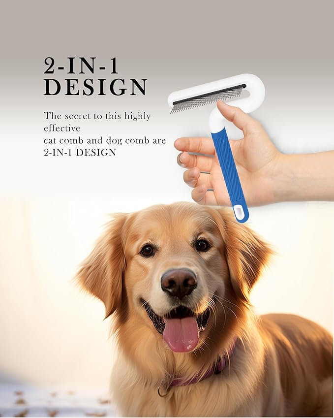 Flea Comb, TailGurus Effective Flea Comb for Cats & Dogs - Shedding Brush for All Pets - Long Hair Friendly - Durable - Versatile & Safe - Durable, Safe & Versatile - Portable, Pet-Friendly(TG2042)-PawvioPets