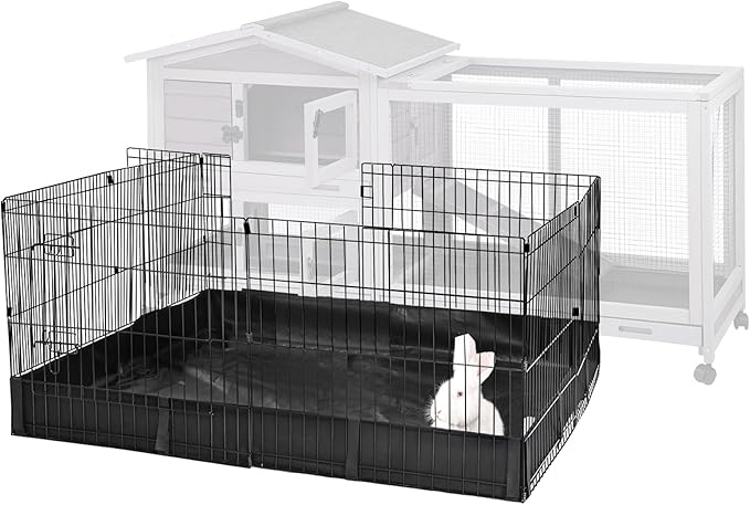 Aivituvin Rabbit Playpen Pet Pen Small Animal Cage with Waterproof Liner - Extension Playpen-PawvioPets