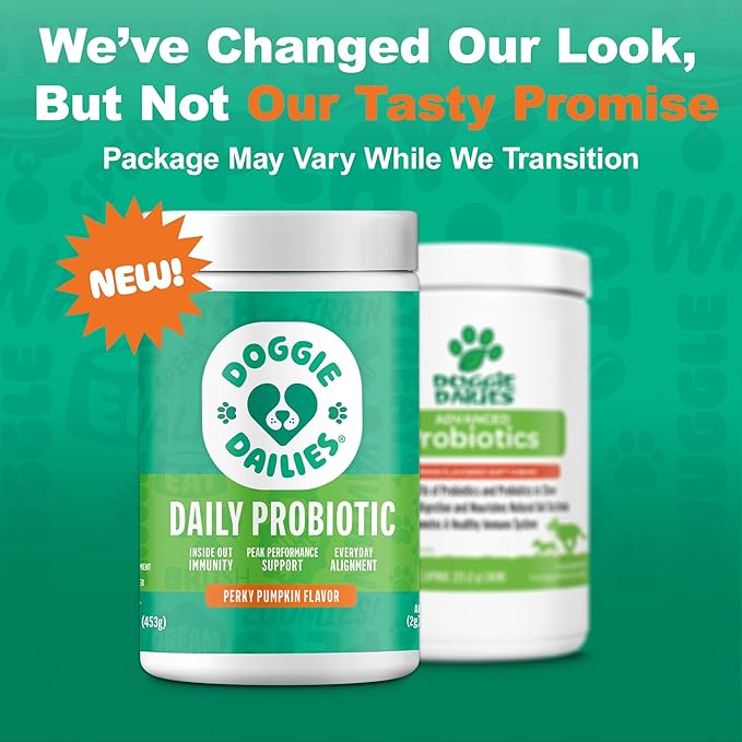 Doggie Dailies Probiotics for Dogs - Advanced Dog Probiotics with Prebiotics - Promotes Digestive Health - Supports Immune System and Overall Health (Pumpkin) 225 Soft Chews-PawvioPets