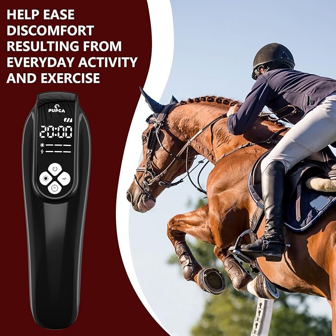 Cold Laser Therapy Device for Horse, Portable Red Light Therapy with 4pcs 808nm and 12pcs 650nm, Near Infrared Laser for Arthritis Pain Relief- Electrical Stimulation for Tendon, and Ligament Recover-PawvioPets