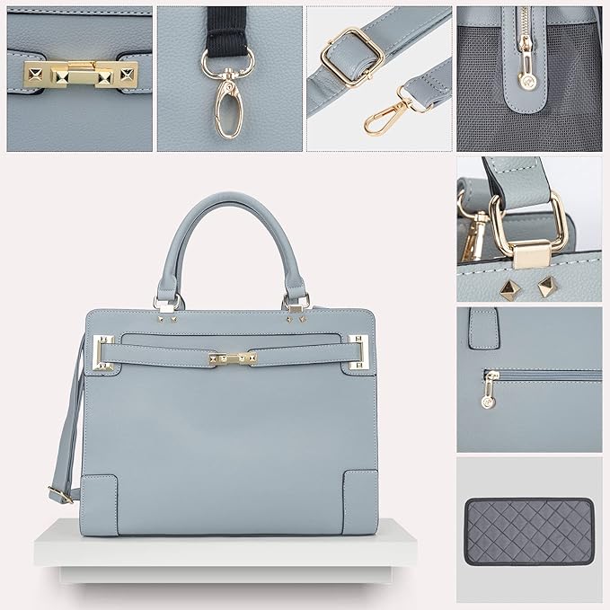 Fashion Pet Carrier Dog Cat Carrier Purse Soft-Sided Leather Handbag Pet Tote Bag for Small Dogs Puppy and Cats TSA Airline Approved (Grey)-PawvioPets