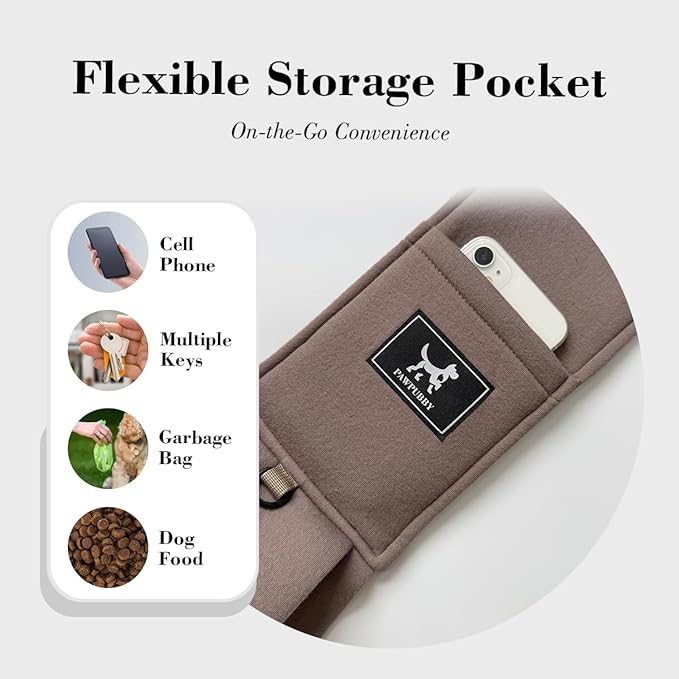 Dog & Cat Carrier Sling, Adjustable Soft Padded Shoulder Puppy Carrier, Hands-Free Dog Carrier Bag with Double Safety Buckles Premium Material for Outdoor Travel （Caramel, M）-PawvioPets