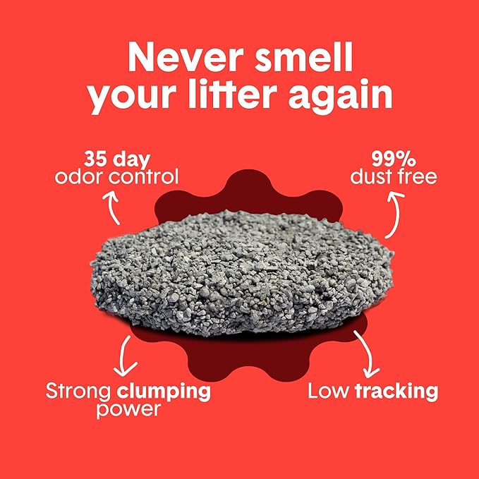 Boxie® Extra Strength 35 Day Odour Control Clumping Clay Cat & Kitty Litter 28lb, 99.9% Dust-Free, Probiotic Formula, Long-Lasting, Veterinarian Approved, Easy Scooping for Multi-Cat Homes-PawvioPets