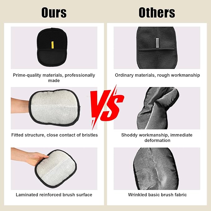 2pcs Pet Hair Removal Gloves, 2 Style Reusable Pet Hair Static Remover Mitt Glove for Cat Dog Sofa Furniture Carpet Curtain Bed Sheet Clothes Car Seat Cleaning Tool (Regular & Five Finger Style)-PawvioPets