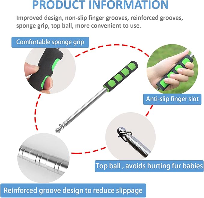 2pcs Retractable Wand Toys, Cat Fishing Rod with 11 Pcs Feather Refills for Indoor & Outdoor Cats-PawvioPets