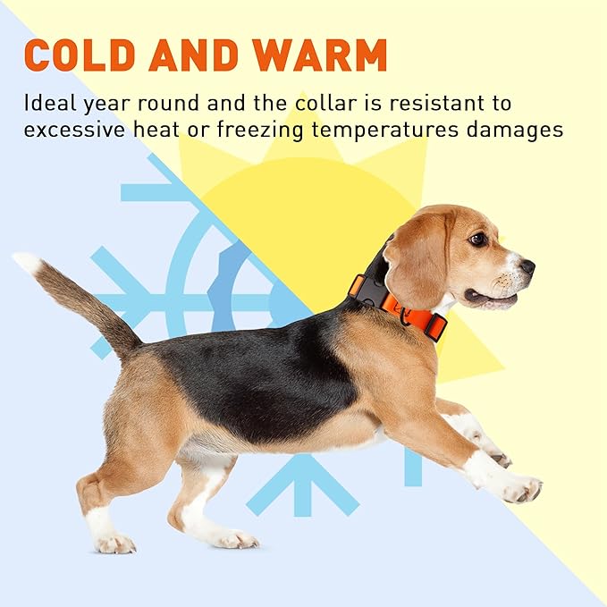 Dogline Biothane Waterproof Dog Collar with Quick Release Buckle Strong Coated Nylon Webbing with Odor- Proof for Easy Care Easy to Clean Fits Small Medium or Large Dogs, Orange 3/4" W 12-19" L-PawvioPets