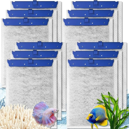 12 Pack Large Fish Tank Filter Cartridges Compatible with Tetra Whisper Bio-Bag Filters, Turtle Tank Filter Replacement for Whisper 20i, 40i / IQ20, 30, 45, 60 / PF20, 30, 40, 60 & ReptoFilter-PawvioPets