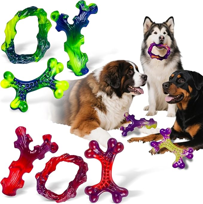 9-Pack Indestructible Dog Toys for Aggressive Chewers, Durable Chew Toys for Large Dogs, Dog Toy for Aggressive Chewer Large Breed, A Super Set for Happiness for All Dogs-PawvioPets
