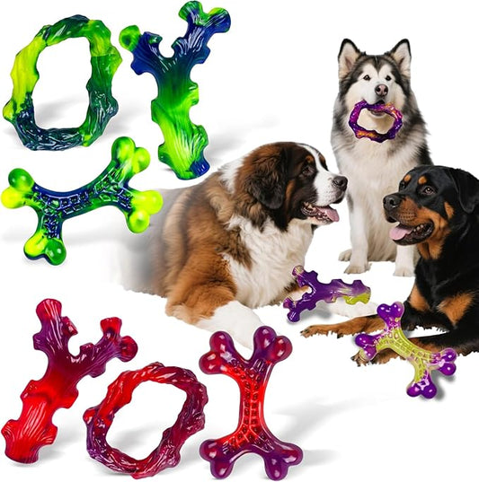 9-Pack Indestructible Dog Toys for Aggressive Chewers, Durable Chew Toys for Large Dogs, Dog Toy for Aggressive Chewer Large Breed, A Super Set for Happiness for All Dogs-PawvioPets