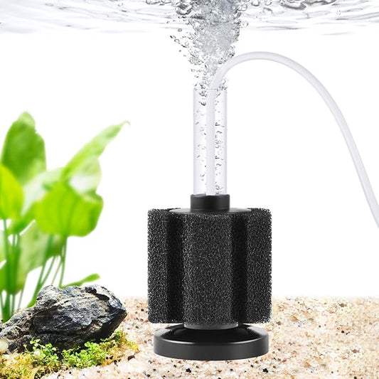 FEDOUR Aquarium Sponge Filter, Ultra Quiet Aeration Bio Sponge Filters for Breeding Fry Shrimp Betta Fish Tank, Efficient Submersible Aquarium Filter for up to 100Gallon Tank (S for up to 15gallon)-PawvioPets