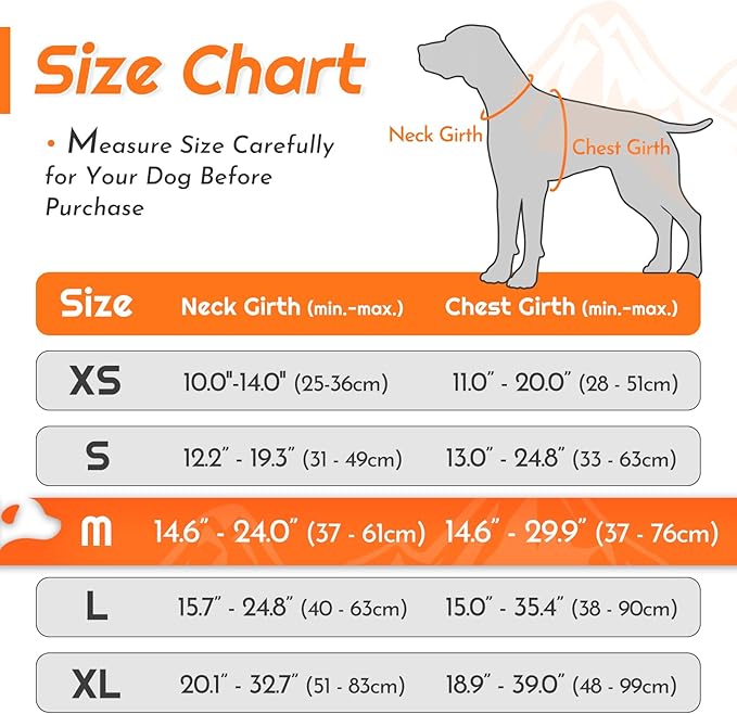 Eagloo Dog Harness Medium Sized Dog, No Pull Service Vest with Reflective Strips and Control Handle, Adjustable and Comfortable for Walking, No Choke Pet Harness with 2 Metal Rings, Orange, M-PawvioPets