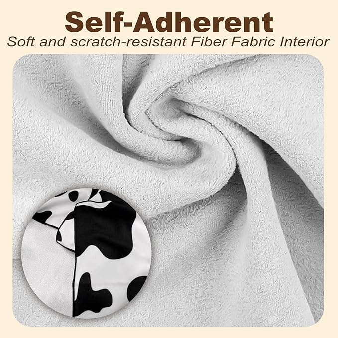 Cat Grooming Wrap, [XXL] Cat Restraint Wrap for Nail Clipping, Ear Cleaning, and Teeth Brushing, Self-Adherent, Anti-Bite, Anti-Scratch, Anti Scratch, Cow White-PawvioPets