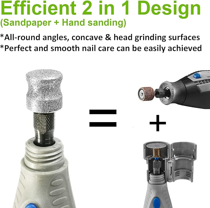 Diamond Dremel Dog Nail Grinder Bit, Dremel Nail Grinder for Pets, Faster Jumbo Dremel Diamond Bit for Dog Nails, 1/8'' Dremel Dog Nail Grinder Attachment, Dog Nail Grinder for Animals Nail Care-PawvioPets