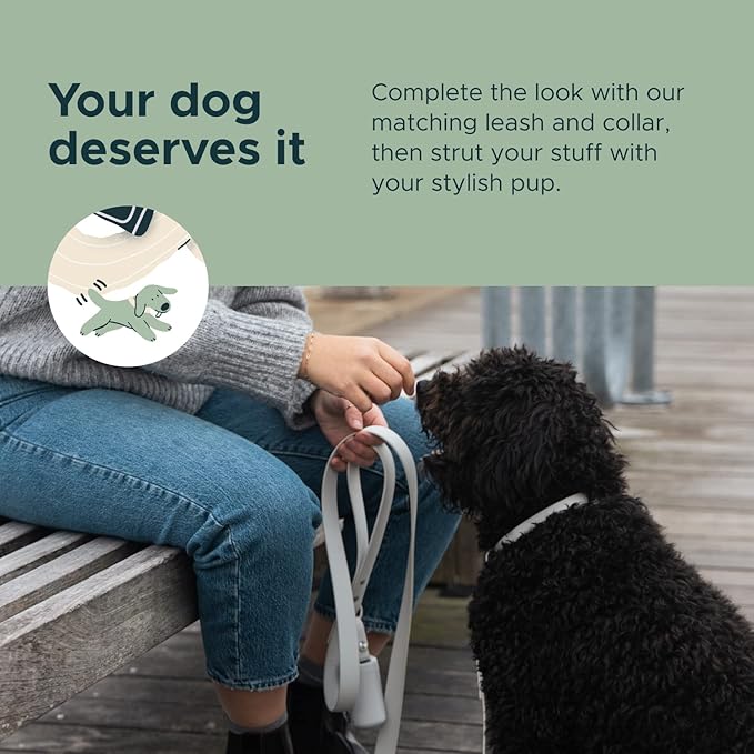 DIGGS Dog Poop Bag Dispenser for Leash - Premium Dog Waste Bag Holder with Easy One-Hand Dispensing (Ash)-PawvioPets